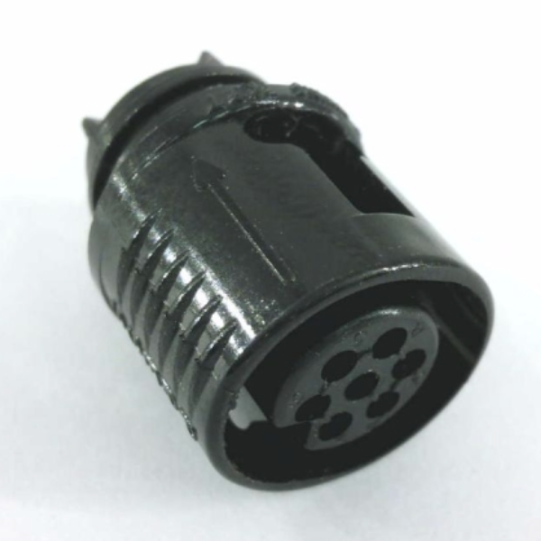 TBR12-111P - 12 Contact Black, POSI Lock, bulkhead mounted receptacle